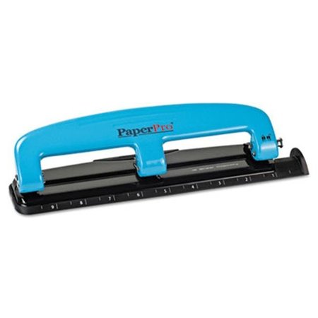 ACCENTRA Accentra 2103 12-Sheet Capacity Compact Three-Hole Punch; Rubber Base; Blue-Black 2103